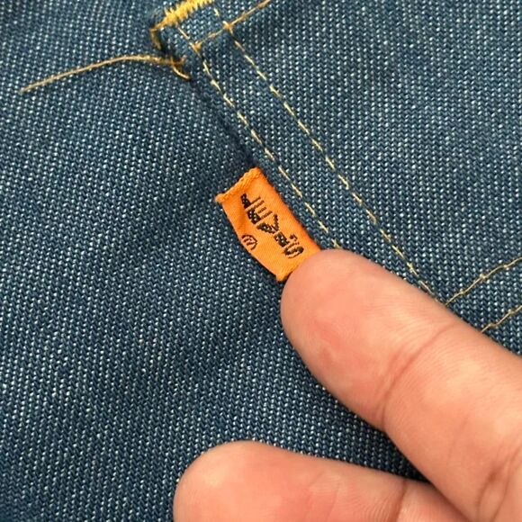 Vintage 70s Levi's Big E 684 Bell Bottom Flared Denim Jeans Size 32X30 - Picture 3 of 9